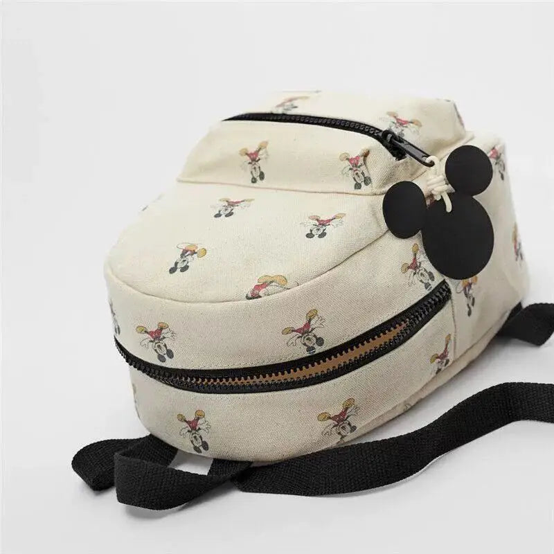 Sac a dos maternelle beige motifs Souris