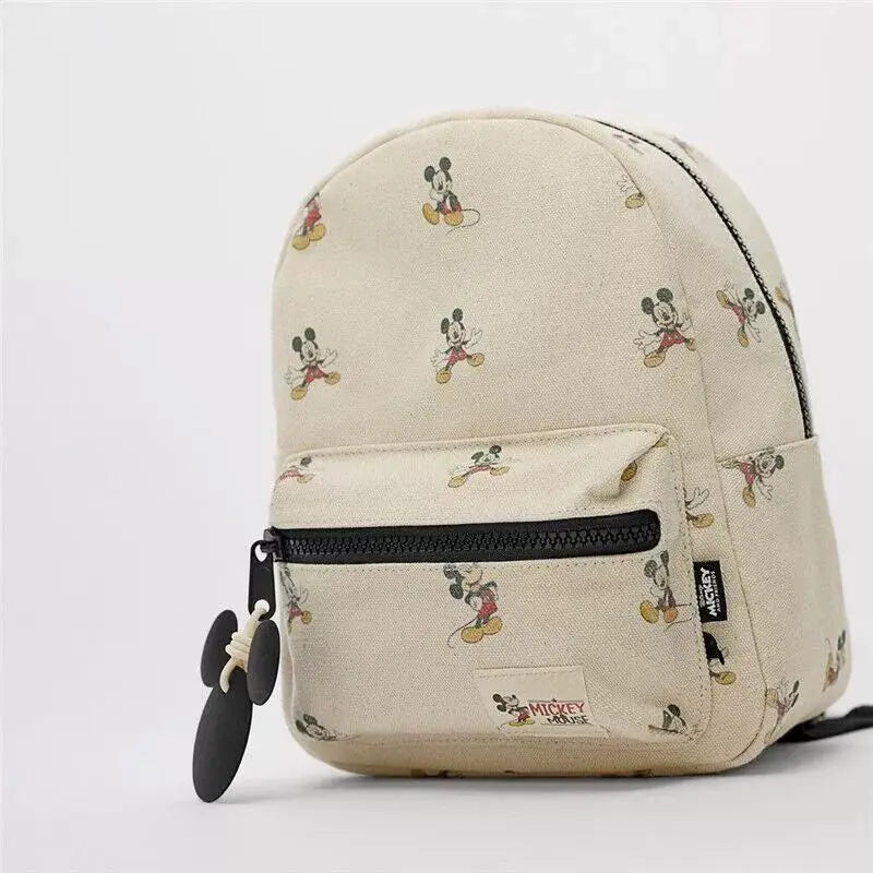 Sac a dos maternelle beige motifs Souris