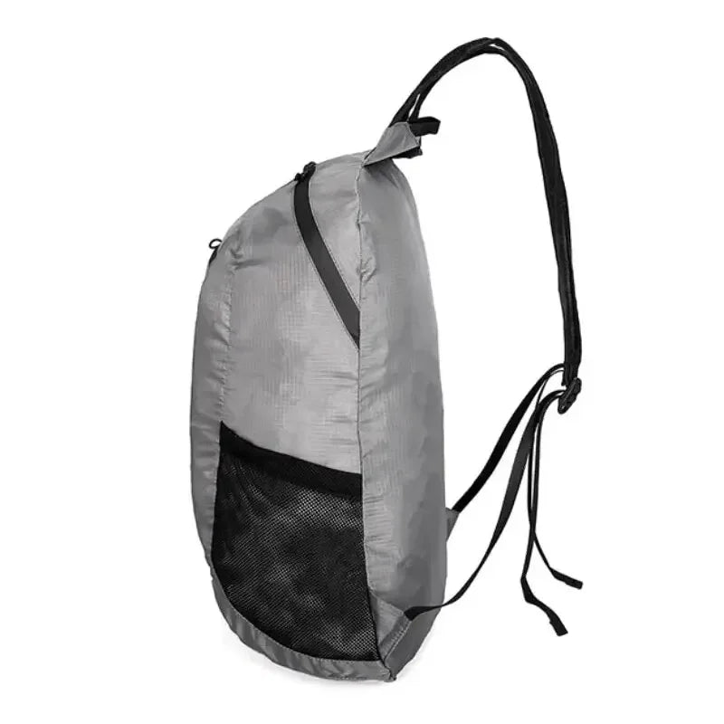 Sac à dos de voyage gris pliable et imperméable