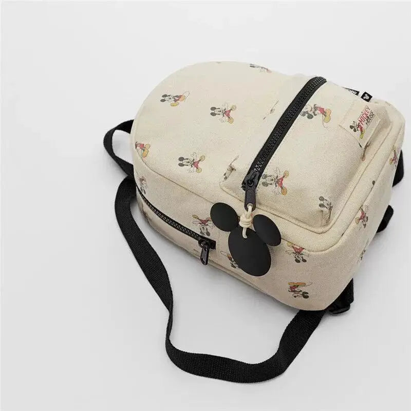 Sac a dos maternelle beige motifs Souris